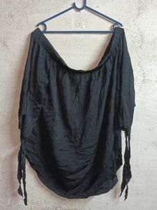 Black Off-Shoulder Top Oversized