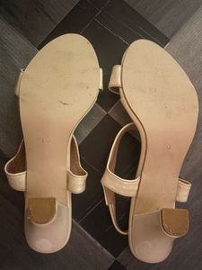 Cream Patent Leather Sandals