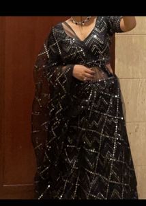 Stunning Black Sequined Lehenga Choli