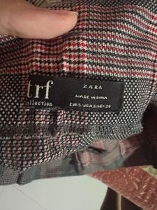 Plaid Mini Skirt with Belt Detail