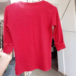 Fitted Red Long Sleeve