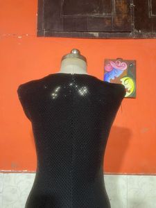 Sparkling Black Sheath Dress