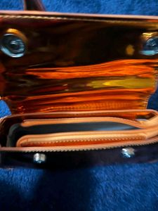 Shiny Orange Shoulder Bag