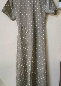 Women's Polka Dot Midi Dress