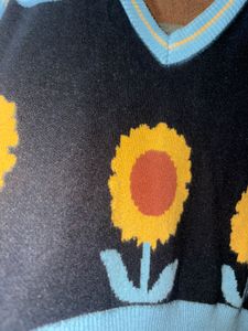 Sunflower Knit Vest