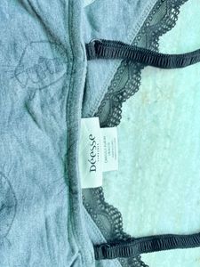 Grey Cat Print Camisole Top