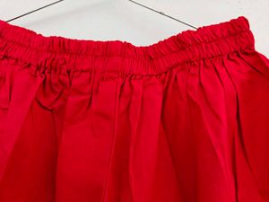 Red Kurta with Bird Embroidery