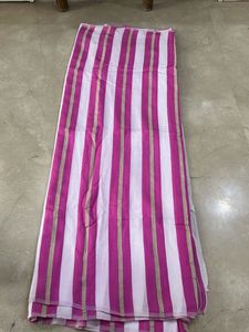 Pink & White Striped Fabric