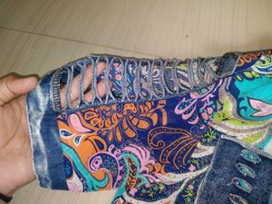 Bohemian Print Tie-Front Shirt