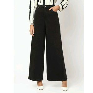 Wide Leg Black Denim Pants (negotiable)