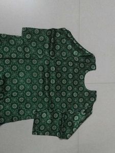 Green Printed Kurta