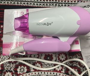 Instapldy Powerful Hair Dryer - Pink &amp; White