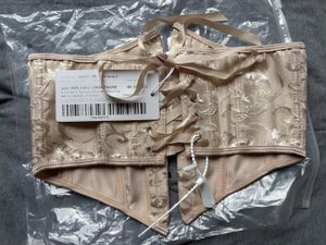 Champagne Ethnic Motif Corset Top