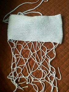 Light Blue Knitted Dupatta with Flower