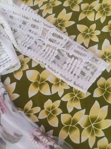 Beautiful White Coloured Printed Frock