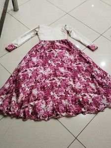 Floral Print Ethnic Gown