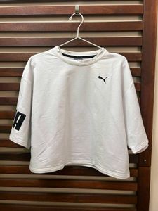 Puma White Cropped T-Shirt