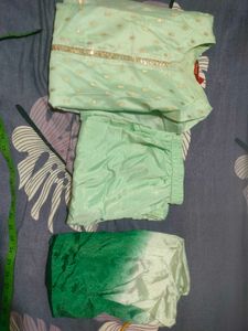 Elegant Mint Green Kurta Set with Dupatta