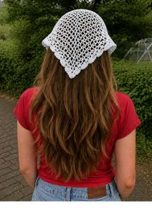 Boho Crochet Triangle Scarf