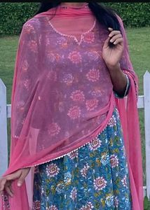 Floral Print Kurta Set with Dupatta