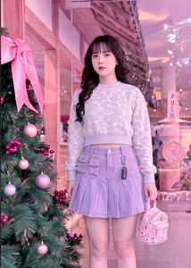 Cute Floral Cropped Sweatshirt