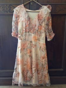 Floral Chiffon Midi Dress