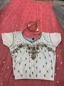 Gorgeous Pink Crop top, Lehenga Choli Set