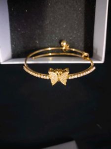 Elegant Gold Bracelet with CZ Stones