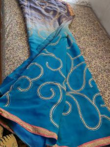 Shaded Full Work Saree