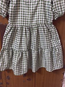Green Gingham Ruffle Dress