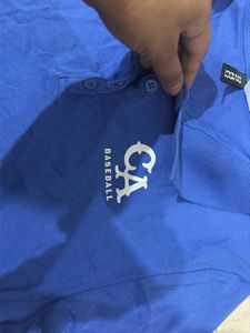 Blue LA Baseball Polo Shirt