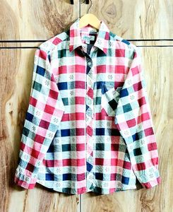 Stylish Plaid Long-Sleeve Shirt for Men Size-42