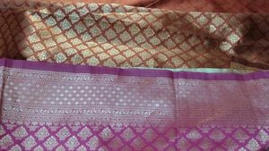 Dual colour Banarasi Silk Saree with blouse