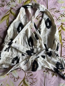 Cropped Boho Tie-Dye Halter Top