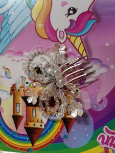 Sparkly Blue Bow and tiara (2 hair accessories)