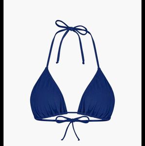 Classic Blue Halter Bikini Top
