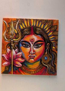 Mini Vibrant Goddess Durga Painting