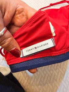 Tommy Hilfiger Red Triangle Bikini Top