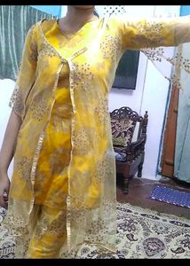 Elegant Lace Kurta jacket Set