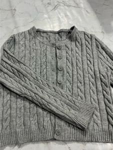 Gray Knit Cardigan