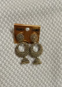 Brand New Beautiful Copper Plated Ring With Jhumka Earrings