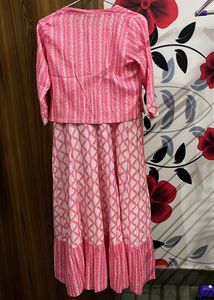 Pink Printed Kurta Set
