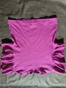 Cute Pink Ruffled Sleeve Top