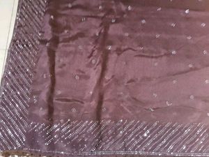 Pure Silk Brown Sleeveless  Saree Blouse