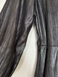 Sparkling Metallic Wrap Dress