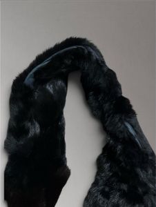 Vintage Black Fox Fur Scarf