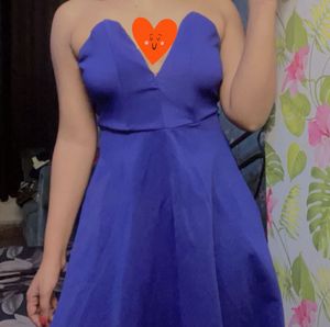 Vibrant Blue Strapless Mini Dress
