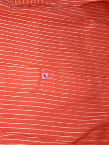 Orange Striped Men's Shirt