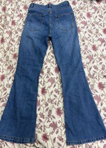 Women's Flared Blue Denim Jeans