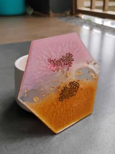 Handmade Hexagonal Resin Coaster❤️